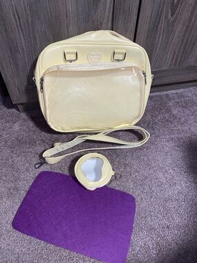 Pastel Yellow Ita Bag Crossbody with Insert